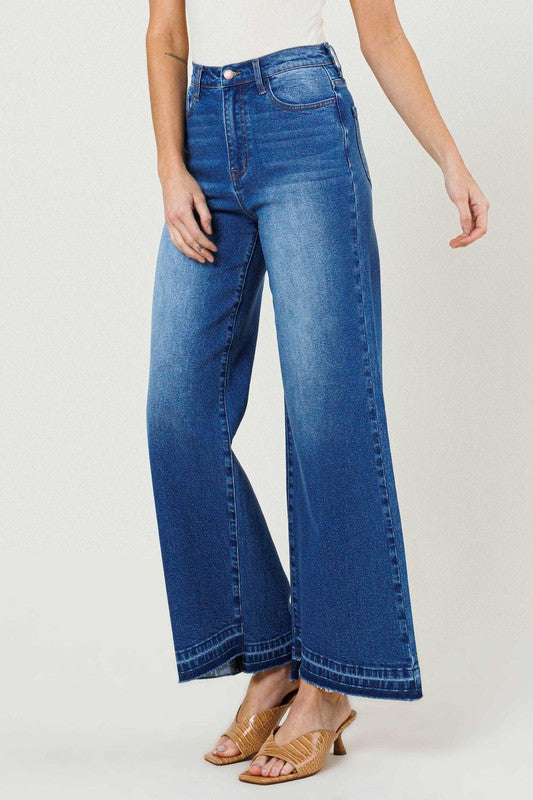 Shop Women's Medium Stone Blue High Waisted Wide Leg Jeans | USA Boutique, Jeans, USA Boutique