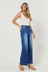 Shop Women's Medium Stone Blue High Waisted Wide Leg Jeans | USA Boutique, Jeans, USA Boutique