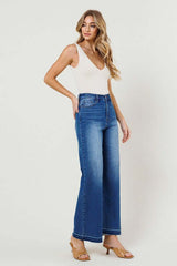 Medium Stone Blue High Waisted Wide Leg Jeans, Vibrant M.i.U, $ 74.95