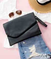 Shop PU Vegan Leather Foldover Envelope Clutch | Shop Handbags Online, Clutches, USA Boutique