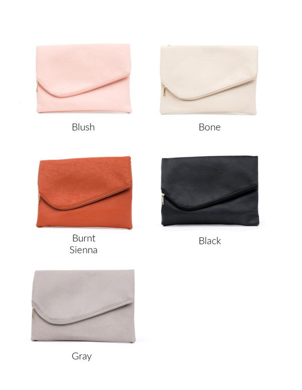 Shop PU Vegan Leather Foldover Envelope Clutch | Shop Handbags Online, Clutches, USA Boutique