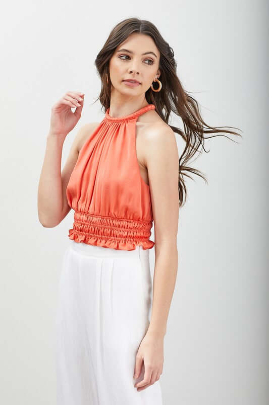 Smocked Waist Sleeveless Crop Top, Do + Be Collection, $ 46.00