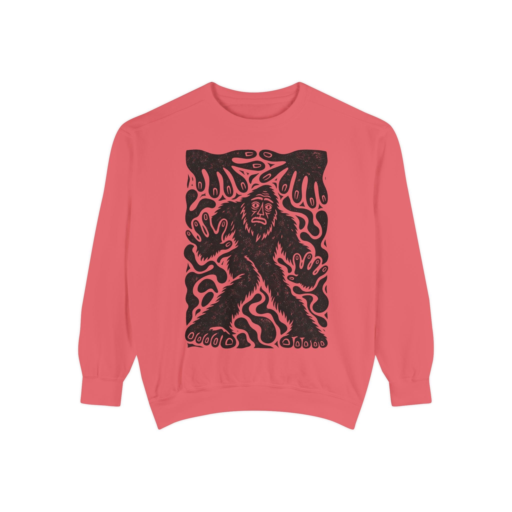 Surreal Haunted Bigfoot Graphic Sweatshirt
