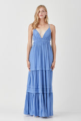 Shop Woven Shirred Ruffle Maxi Dress | Women's Clothing Online Boutique, Dresses, USA Boutique