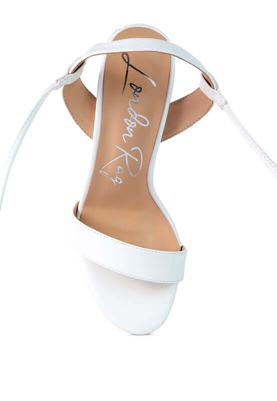 Sheeny Clear Stiletto Lace Up Heels Sandals, Heeled Sandals, $ 76.95, A Moment Of Now™