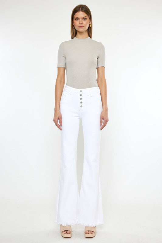 Shop White High Rise White Flare Jeans | Fashion Boutique Online, Jeans, USA Boutique