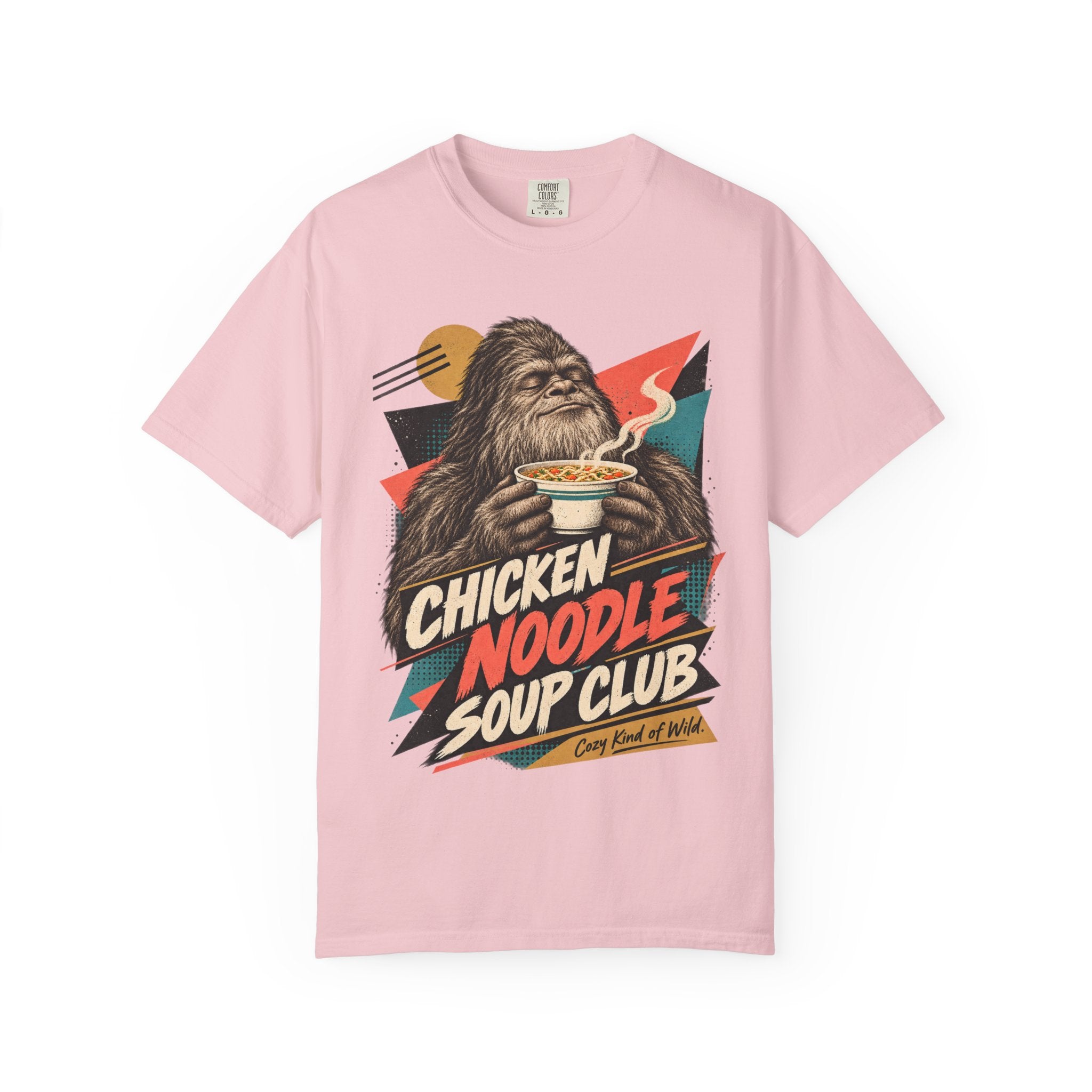 Chicken Noodle Soup Club Bigfoot T-Shirt | Retro Soup Lover Tee