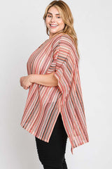 Colorful Oversized Strip Poncho, Jade By Jane, $ 66.95