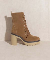 OASIS SOCIETY Jenna -Women's Brown Lace-up Platform Combat Boots, Oasis Society, $ 70.95