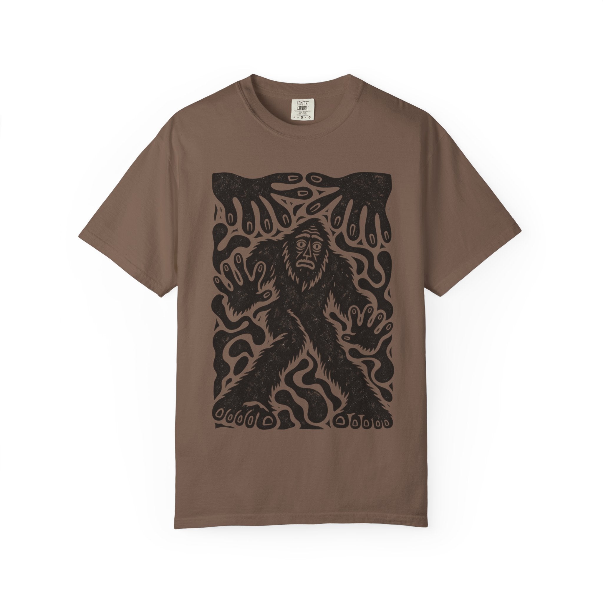 Surreal Haunted Bigfoot Graphic T-Shirt | Vintage Sasquatch Tee