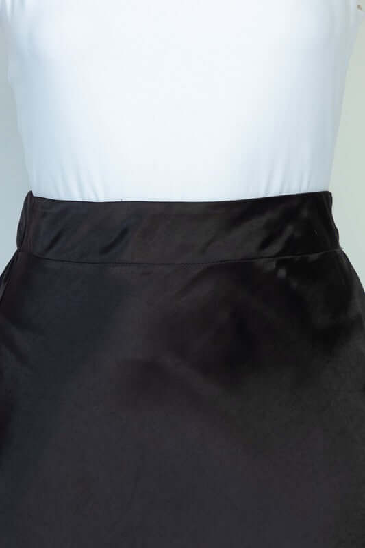 High Waisted Solid Woven Skirt, White Birch, $ 55.00