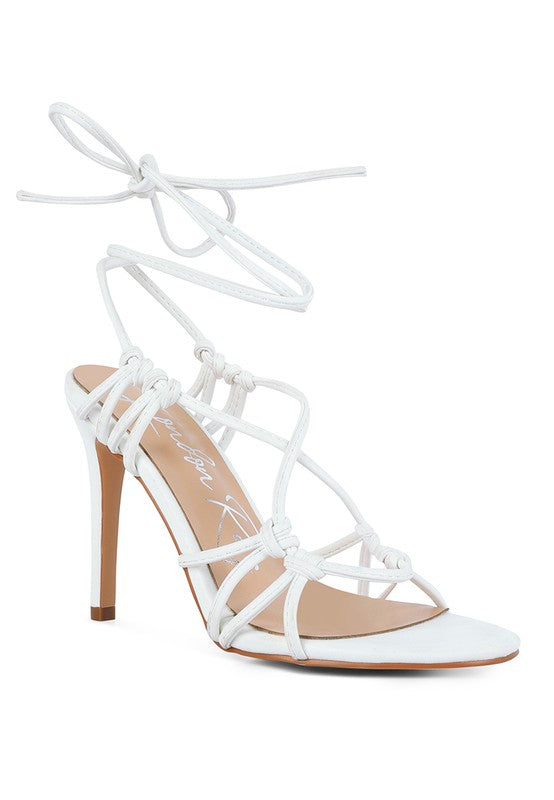 Shop Trixy Knot Lace Up High Heels Sandals | Women's Boutique Shoes, Heels, USA Boutique