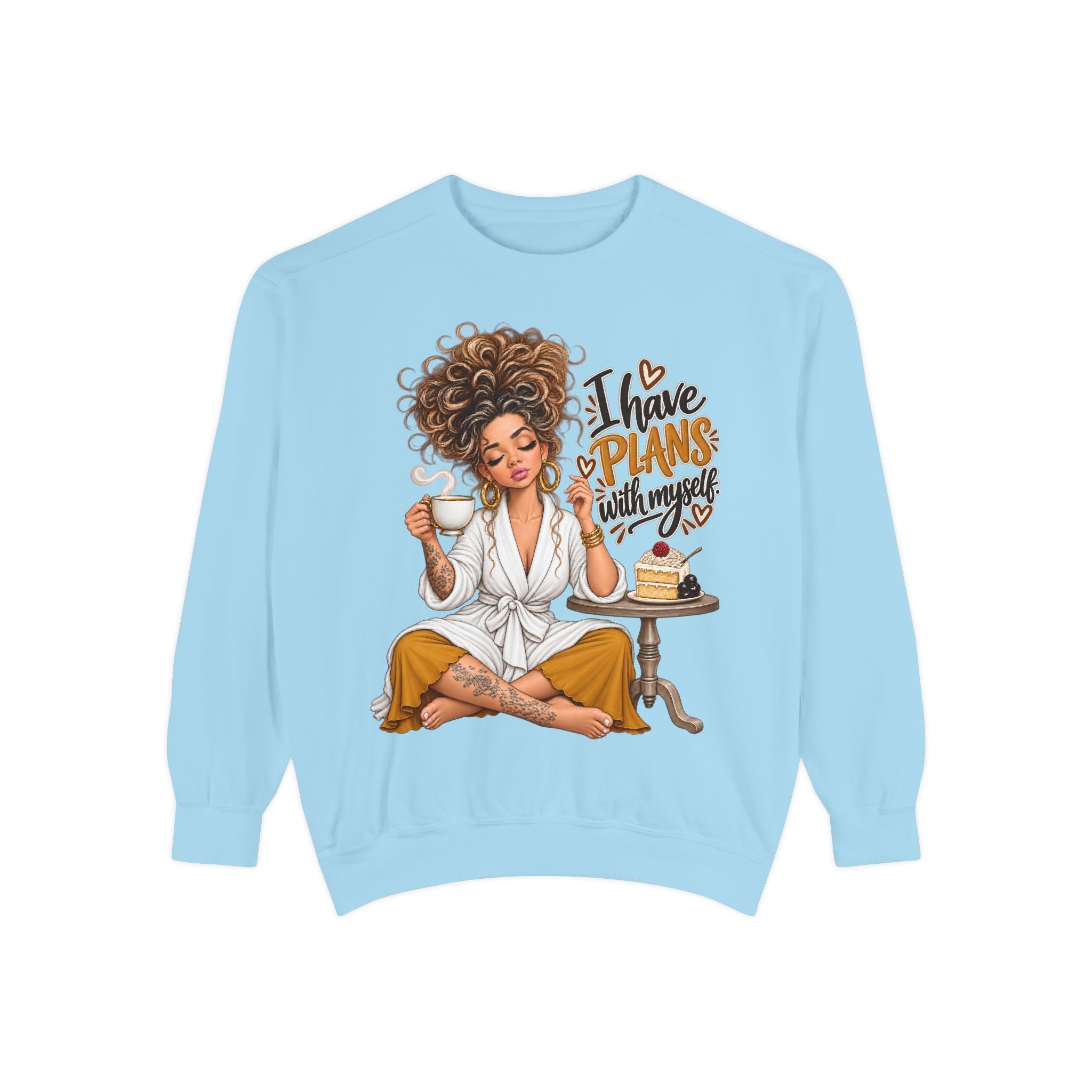I Have Plans With Myself Sweatshirt — Cozy Self-Care Relaxation Crewneck - sweatshirt product image 11