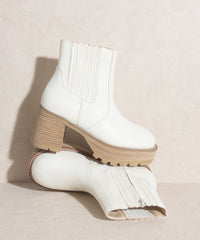 Shop OASIS SOCIETY Aubrey - Platform Paneled Boots For Women in Black / White, Boots, USA Boutique