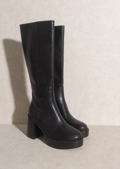 Shop Oasis Society Juniper - Women's Platform Knee-High Boots , Knee High Boots, USA Boutique
