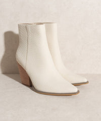 Oasis Society Sonia - Western Ankle Boots in Brown / Off White, KKE Originals, A Moment Of Now