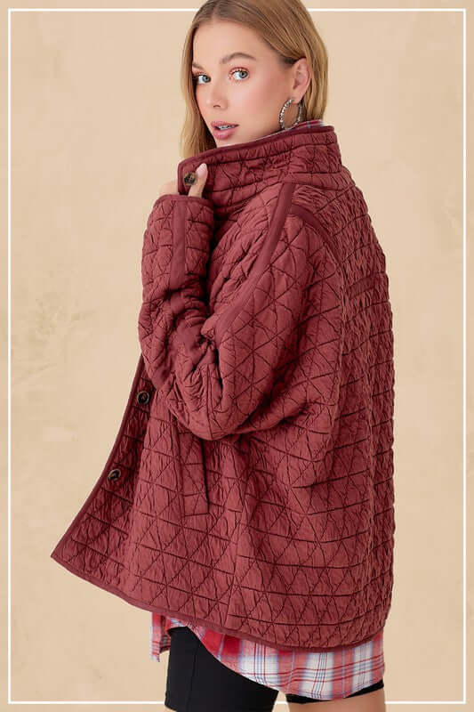 Rosie Soft Slouchy Oversized Quilted Jacket, La Miel, $ 76.95