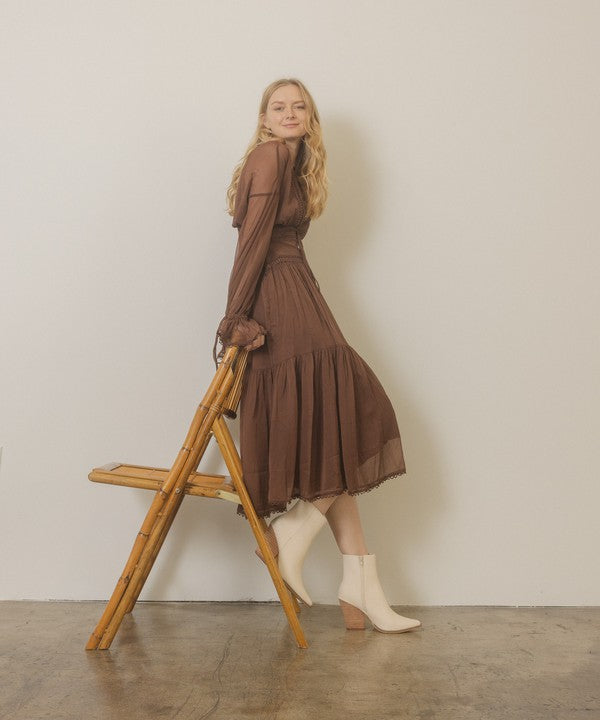 Oasis Society Sonia - Western Ankle Boots in Brown / Off White, KKE Originals, A Moment Of Now