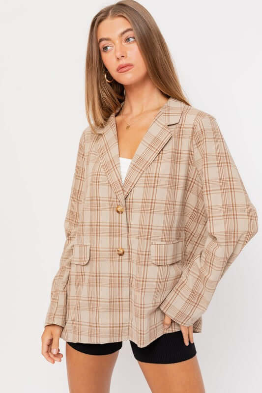 Classic Plaid Oversized Plaid Jacket