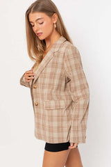 Classic Plaid Oversized Plaid Jacket