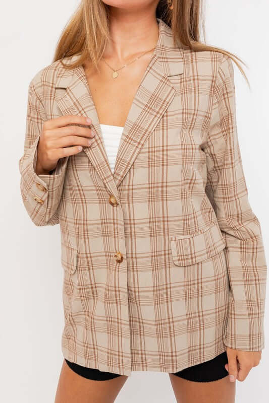 Classic Plaid Oversized Plaid Jacket