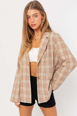 Classic Plaid Oversized Plaid Jacket