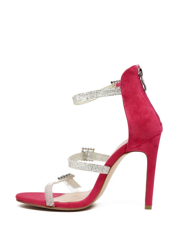 Shop Ines Crystal Studded Strappy Evening Party Heels Sandal | Womens Shoes, Heels, USA Boutique