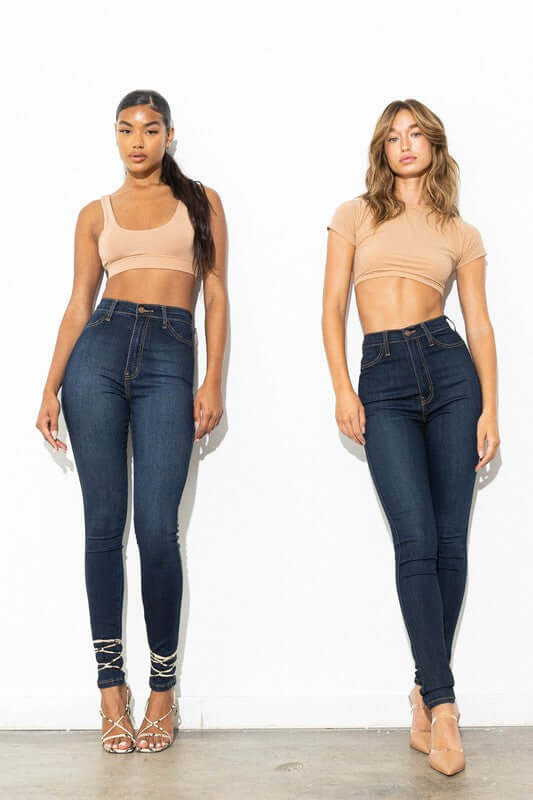 Dark Stone High Waisted Classic Skinny Jeans, Vibrant M.i.U, $ 57.95