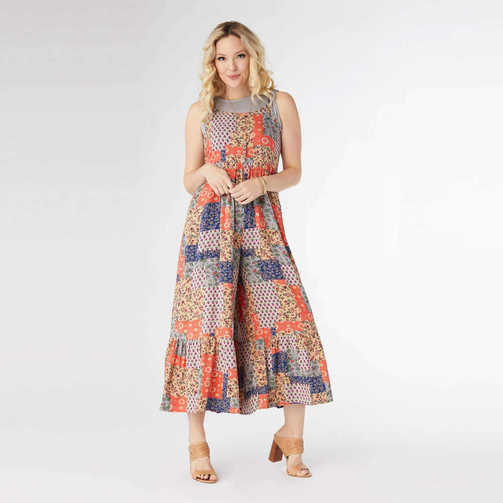Serenity Patchwork Jumpsuit with Side Pockets, Clothing, $ 40.00, A Moment Of Now™