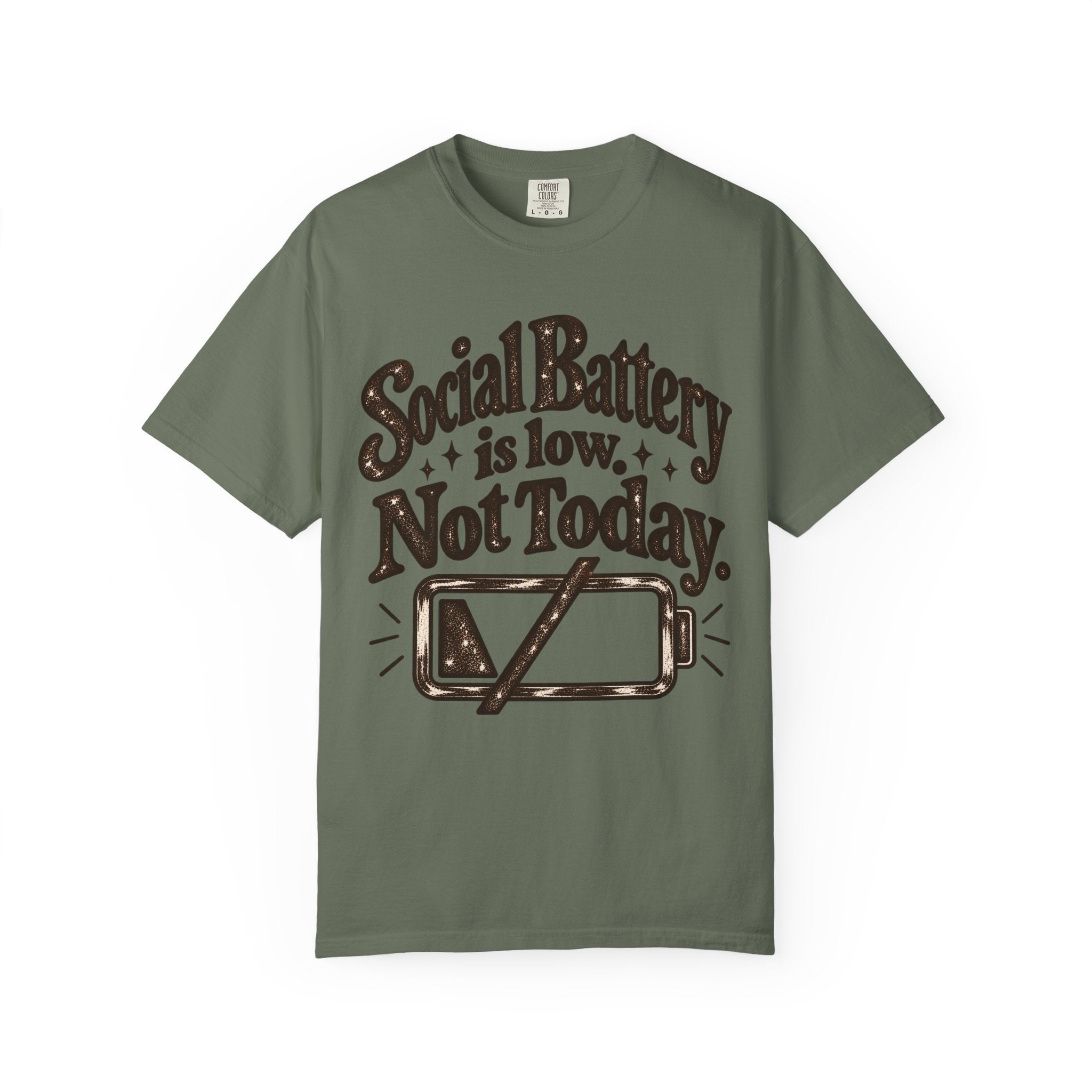 Social Battery Is Low. Not Today. Graphic T-Shirt