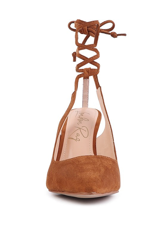 Shop Spiced Faux Suede Lace Up Party Heels Sandals | Womens Boutique Shoes, Heels, USA Boutique