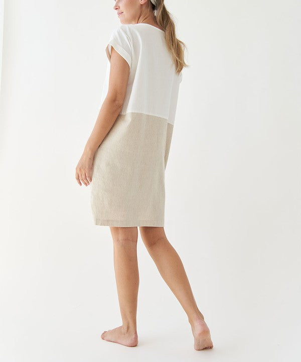 Shop Bamboo Cotton Linen Short Sleeve Dress | Women's Boutique Clothing, Dresses, USA Boutique