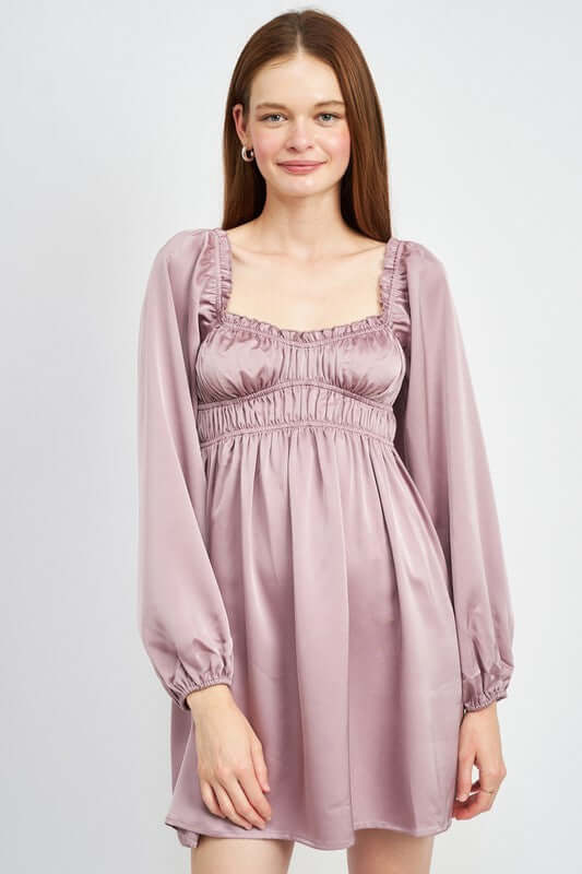 BABY DOLL MINI DRESS WITH RUFFLE DETAIL, Emory Park, $ 68.00