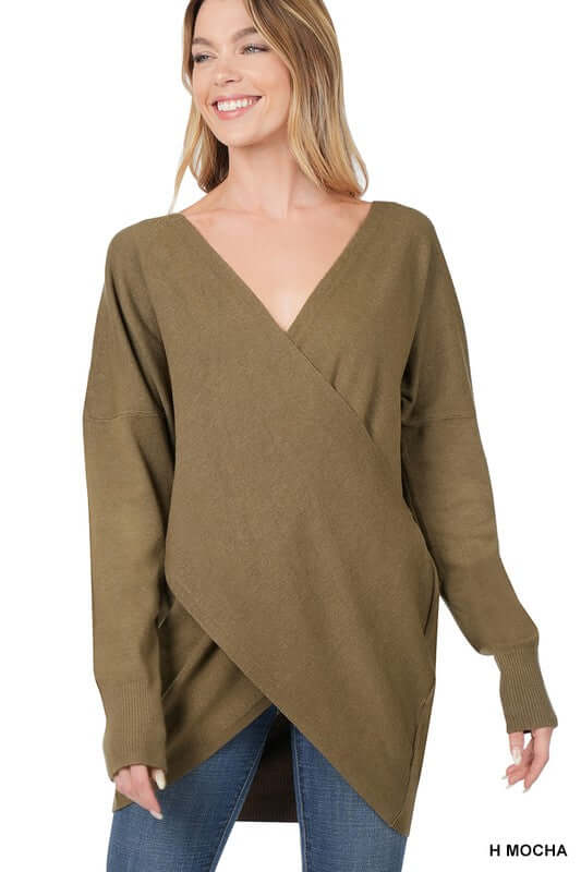 Cross Front Sweater, ZENANA, $ 48.95