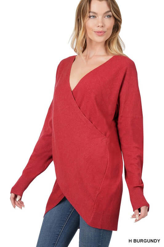 Cross Front Sweater, ZENANA, $ 48.95