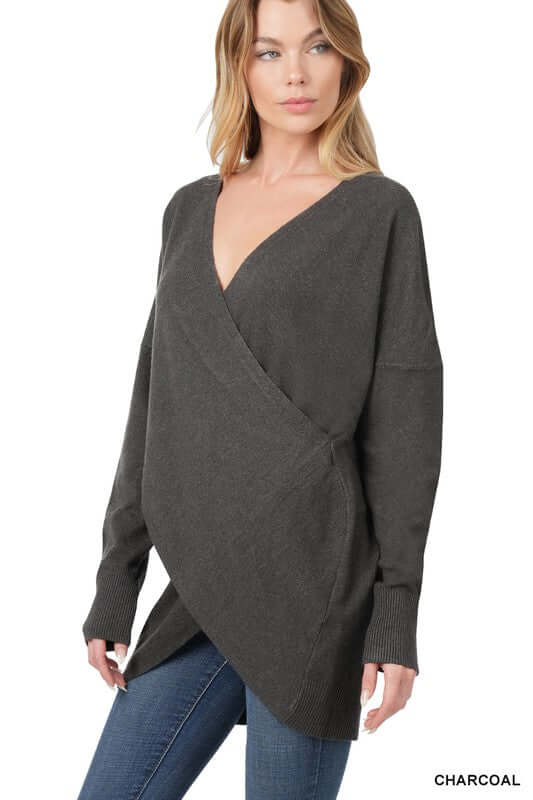 Cross Front Sweater, ZENANA, $ 48.95