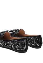 Shop Women's Dewdrops Embellished Bow Loafers Shoes | Boutique Online, Loafers, USA Boutique