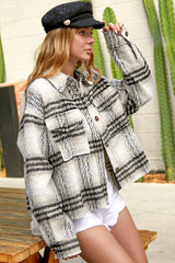 Madelyn Oversized Plaid Shacket Jacket