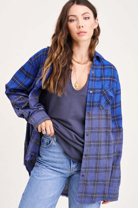 Kayla Vintage Plaid Checker Shirt