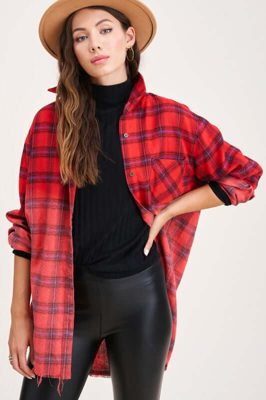 Kayla Vintage Plaid Checker Shirt