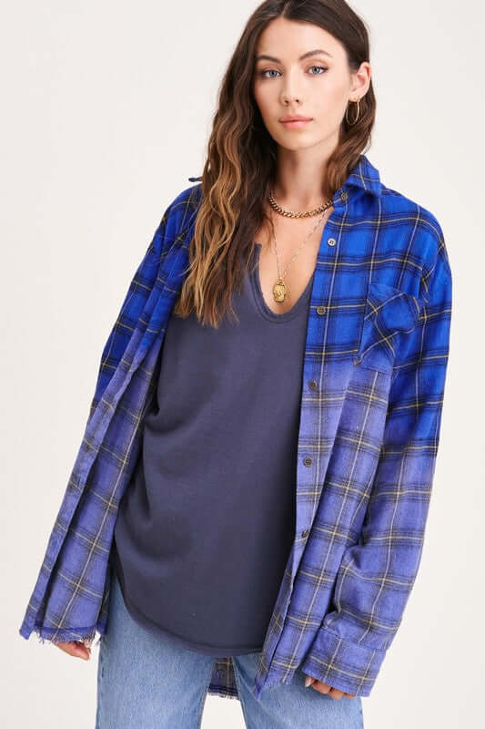 Kayla Vintage Plaid Checker Shirt