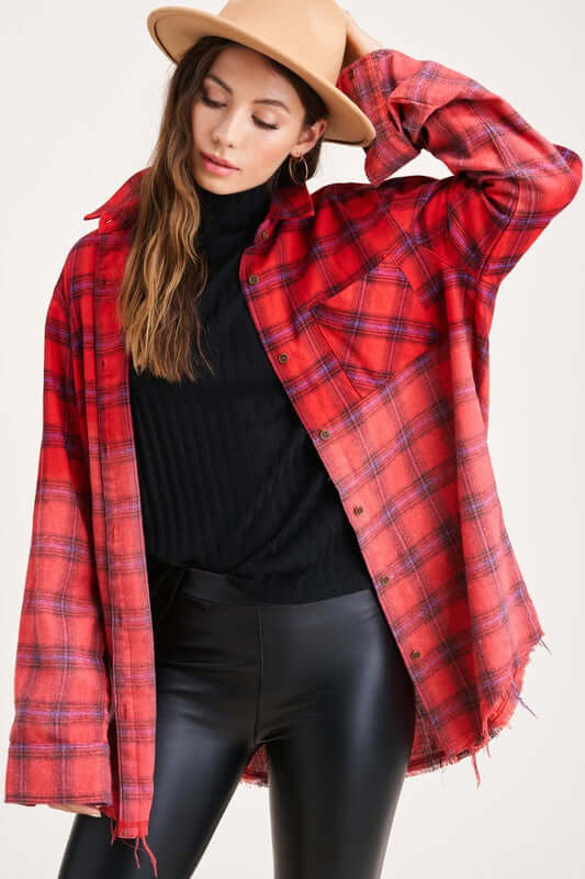 Kayla Vintage Plaid Checker Shirt