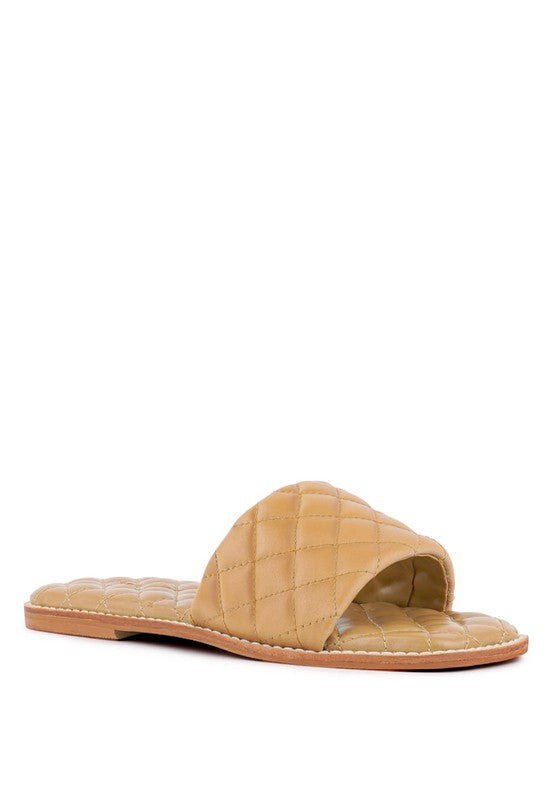 Shop ODALTA Handcrafted Quilted Summer Flats | Women's Boutique Shoes, Slide Flats, USA Boutique