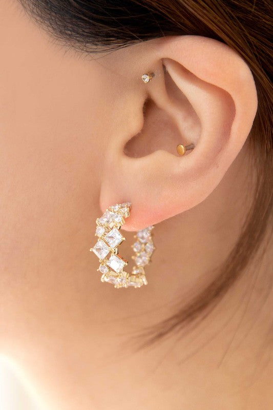 Shop Carraway Crystal Hoop Earrings | Boutique Jewelry & Accessories, Earrings, USA Boutique