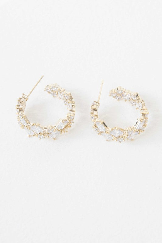 Shop Carraway Crystal Hoop Earrings | Boutique Jewelry & Accessories, Earrings, USA Boutique