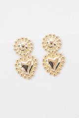 Shop Affinity Gold Plated Heart Drop Earrings | Boutique Jewelry, Earrings, USA Boutique