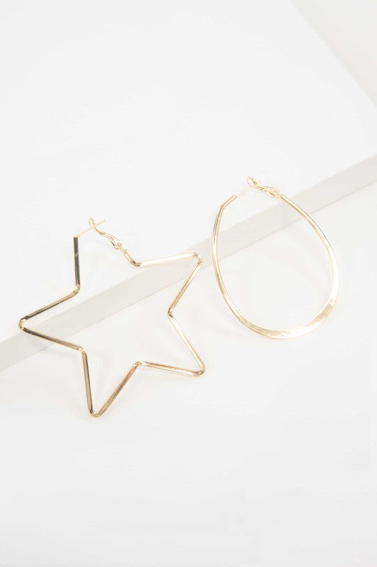 Shop Star & Oval Shape Gold Plated Hoop Earrings | Boutique Jewelry , Earrings, USA Boutique