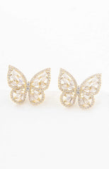 Shop Women's Crystal Butterfly Earrings - Gold | Shop Fashion Jewelry, Earrings, USA Boutique
