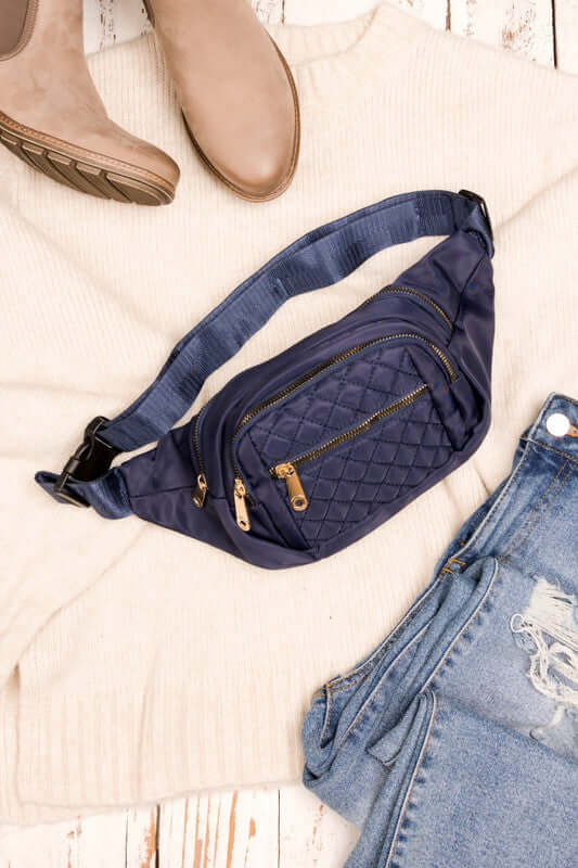 Quilted Belt Sling Bum Bag - Stylish & Versatile, Sling Bags, $ 40.95, A Moment Of Now™