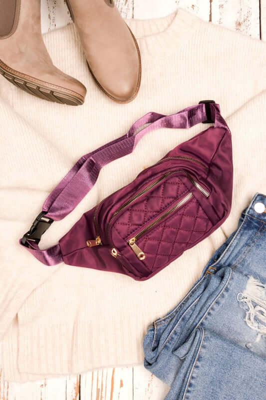 Quilted Belt Sling Bum Bag - Stylish & Versatile, Sling Bags, $ 40.95, A Moment Of Now™